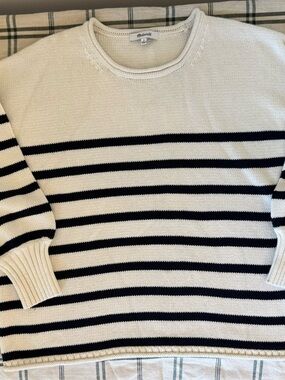 Madewell Cream Knit Crewneck Sweater